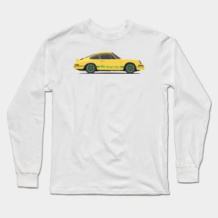 supercar 911 carrera rs turbo 1972 side yellow green Long Sleeve T-Shirt